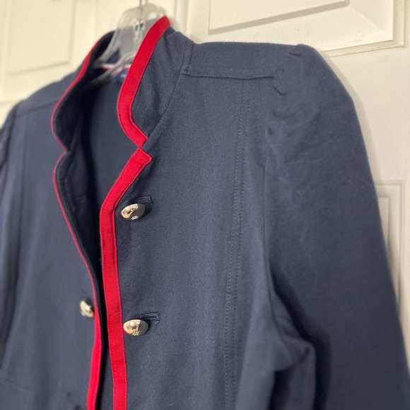 NWOT Tommy Hilfiger Contrast Piped Military Blazer - Picture 7 of 15